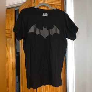 Black Batman shirt with grey logo